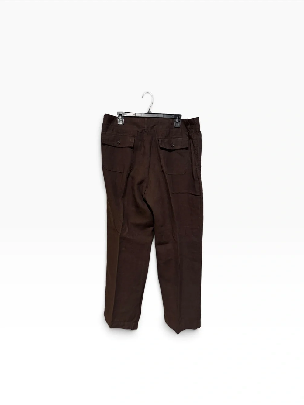 Banana Republic Dark Brown Cargo Linen Pants